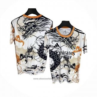 Thailand Real Madrid Dragon Shirt 2025-2026 White Black