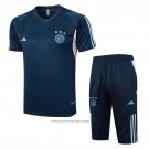 Tracksuit Ajax Short Sleeve 2023-2024 Blue - Shorts