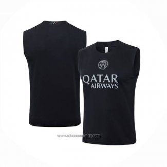 Training Shirt Paris Saint-Germain Without Sleeves 2025-2026 Black